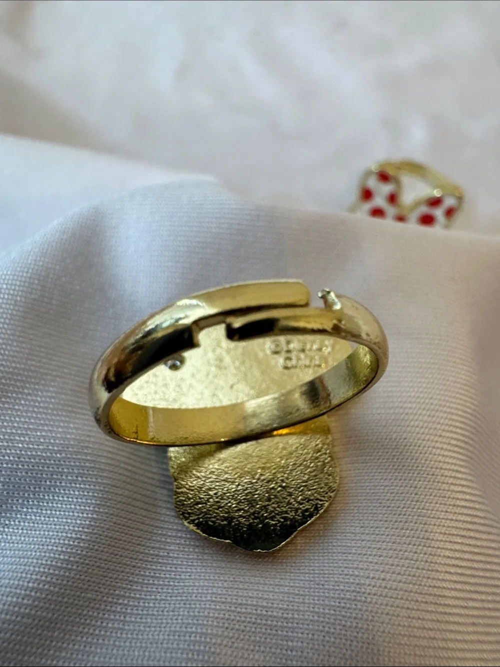 Minnie Mouse and Red Polka Dot Bow Ring Set